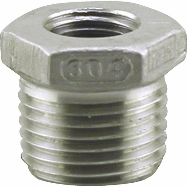 Plumbeeze PLUMB-EEZE 1 In. MIP x 1/2 In. FIP Stainless Steel Bushing U2-SSB-1005